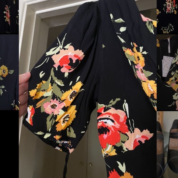 New Free People Neon Garden Floral Dress size 0 - Picture 7 of 8